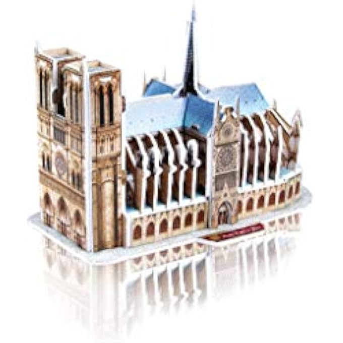 3D PUZZLE 00121 NOTRE-DAME DE PARIS 39 PIECES, HIGHLY DETAILED, 15CM IN LENGTH, FUN & EASY TO BUILD - Image 3